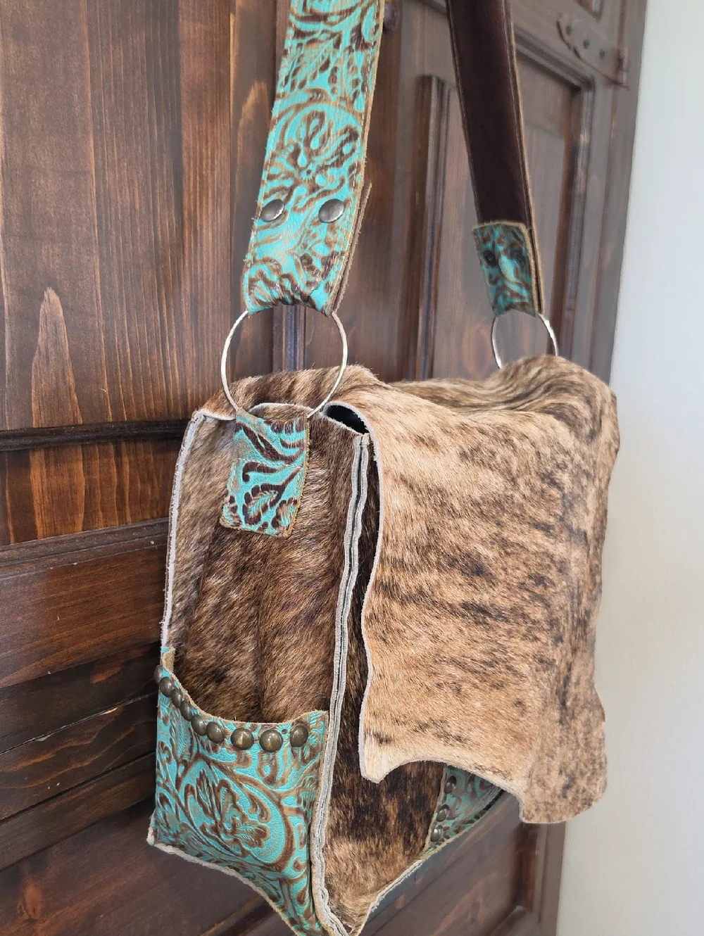 Cowhide Diaper Bag